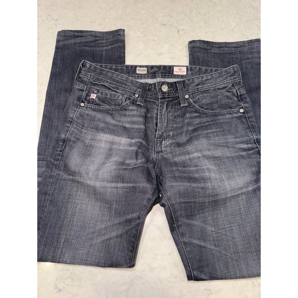 Adriano Goldschmied Matchbox Slim Straight Gray Denim Jeans - Size 30 x 30